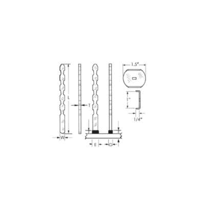 Rectangular Fiber Weld Studs